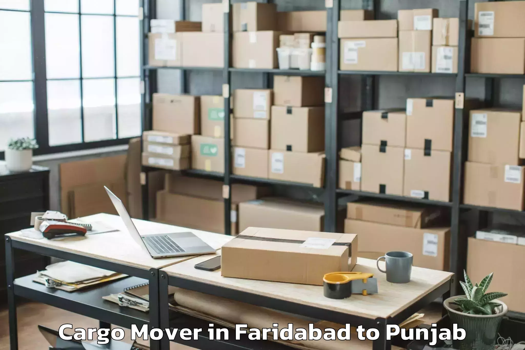 Top Faridabad to Abhilashi University Faridkot Cargo Mover Available